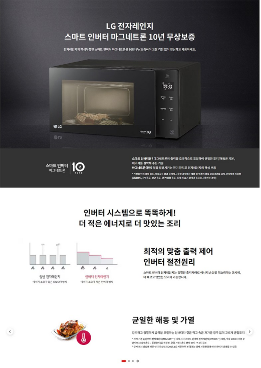 LG전자 터치식 23L 전자레인지 MW23BD 이미지 2