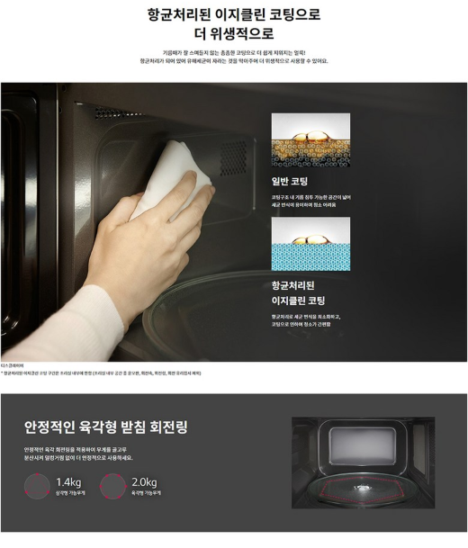 LG전자 터치식 23L 전자레인지 MW23BD 이미지 3